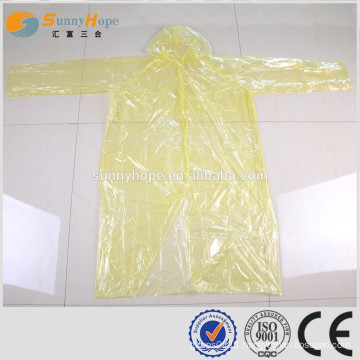 SUNNYHOPE Hot selling promotional 100%waterproof PE raincoat